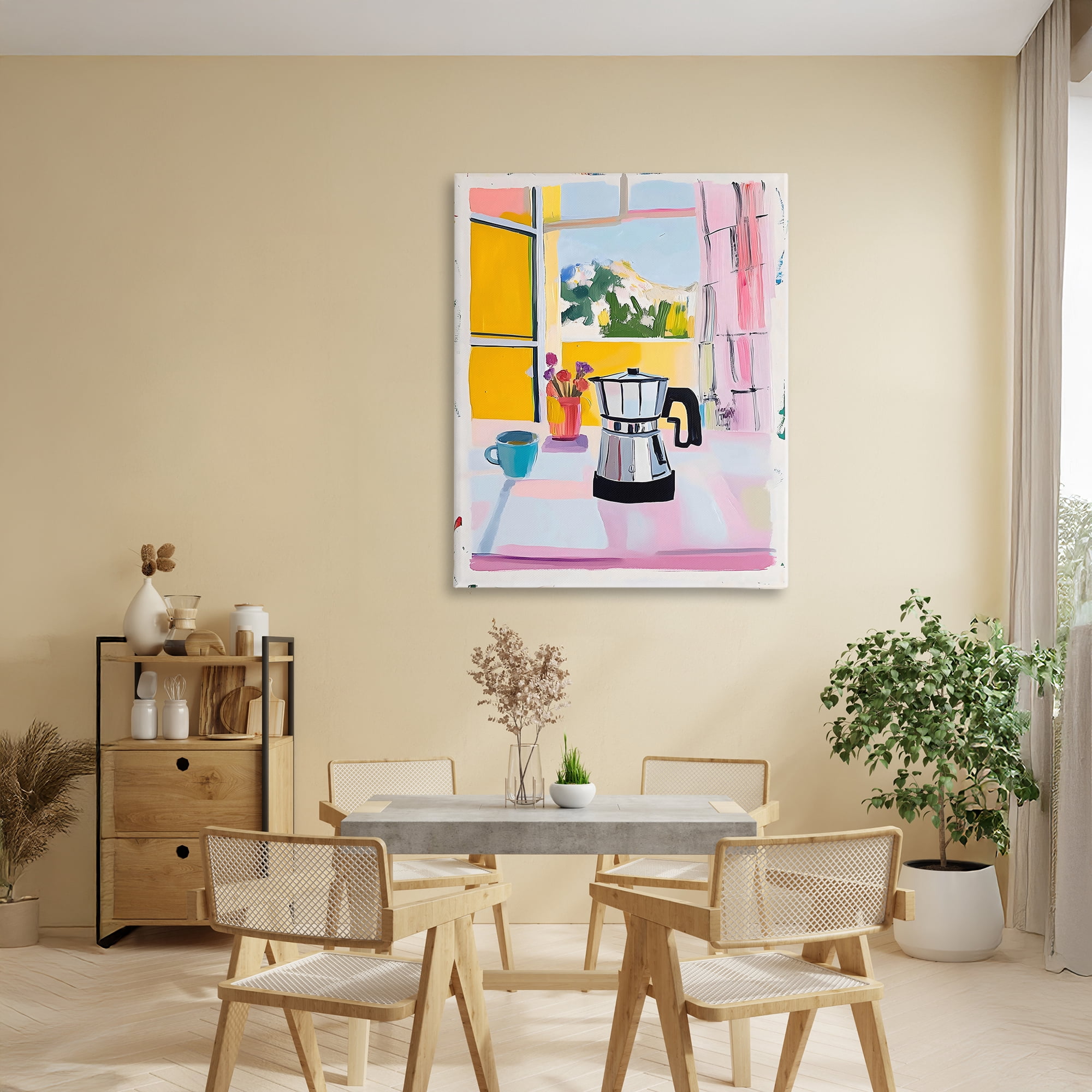 Stupell Industries Italian Moka Pot Kitchen Canvas Wall Art, design by The Prints Vibe