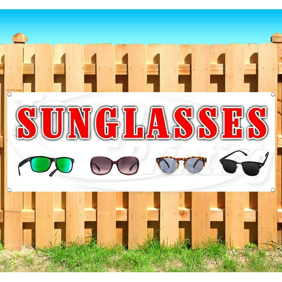 Sunglasses 13 oz Vinyl Banner With Metal Grommets