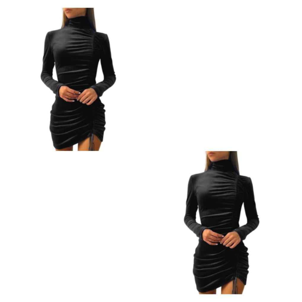 maskred Belle Robe de Courbe de Corps pour les Femmes Figure Etalage avec Confiance Noir M 2Set
