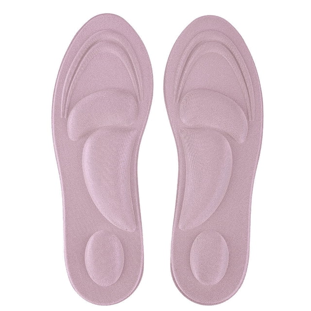 Plantillas ortopédicas para pies planos, soporte para arco, plantilla de espuma viscoelástica, almohadilla para zapatos, comodidad rosa para mujer
