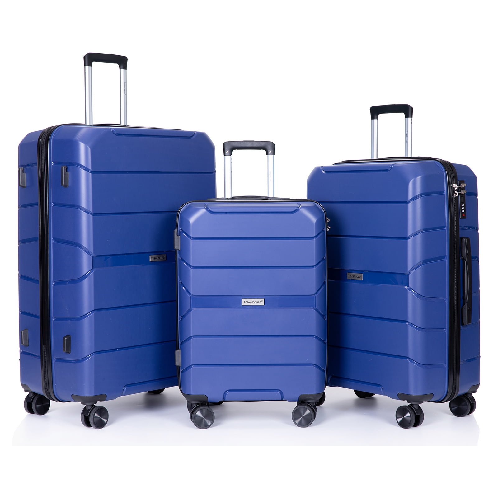 AUKFA Hardside Suitcase Spinner Wheels PP Luggage Set Lightweight ...