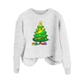 thumbnail image 4 of Caywon Women's Christmas Printed Sweater Round Neck Long Sleeve Knit Sweater Top Festive Christmas Patterns Classic Round Neck Design, 4 of 4
