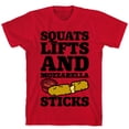 thumbnail image 3 of Squats Lifts And Mozzarella Sticks Tee Shirt Sweatshirt Hoodie, 3 of 7