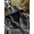 thumbnail image 6 of New Arrival 2024 Men's Winter Fashion Coat Genuine Sheepskin Shearling Thick Wool Liner with a Hood Jacket for Male Brown Oversized,48,Brown, 6 of 11