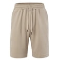 thumbnail image 1 of asjyhkr Mens Workout Shorts Ribbed Drawstring Elastic Waisted Shorts with Pockets Stretch Gym Beach Shorts, 1 of 5