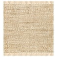 thumbnail image 5 of SAFAVIEH Natural Fiber Vivian Geometric Solid Area Rug, Natural/Grey, 6' x 6' Square, 5 of 9