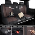 thumbnail image 3 of 2008 for Cadillac Escalade ext Car Seat Cover, Black and Brown Car Seat Covers, PU Leather Full Set of 5 Seats With a Headrest and Lumbar Support Waterproof, Beautify the Interior of Old Cars, 3 of 7