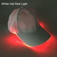thumbnail image 2 of SPRING PARK Adult Fashion Unisex Men Women Solid Color LED Luminous Black White Baseball Hat Christmas Party Peaked Cap, 2 of 5