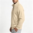 thumbnail image 5 of Horkkom Zip Up Jacket Solid Color Mock Neck Winter Outfits Sweatshirt Casual Stylish Sweatshirt L, 5 of 6