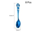 thumbnail image 2 of Uxcell 8 Pcs Long Handle Ice Tea Spoon, 5 Inch Stainless Steel Cocktail Stirring Spoons, Coffee Spoons for Cocktail Stirring, Mixing, Tea, Blue, 2 of 6