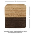 thumbnail image 2 of Exlonjet · Cube Pouf Foot Stool Ottoman - Jute Braided Pouffe Poof Accent Sitting Footrest for The Living Room, Bedroom, Nursery, Patio, Lounge & Other Rooms (14.5”x14.5”x16”; Natural Acorn), 2 of 5