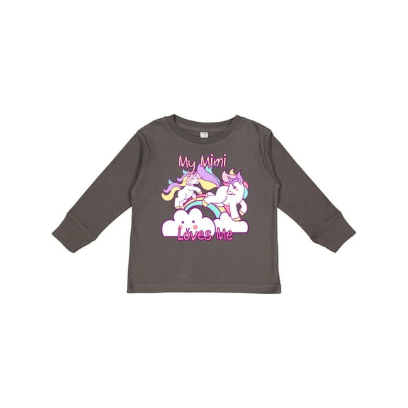 Inktastic My Mimi Loves Me Unicorn Girls Long Sleeve Toddler T-Shirt