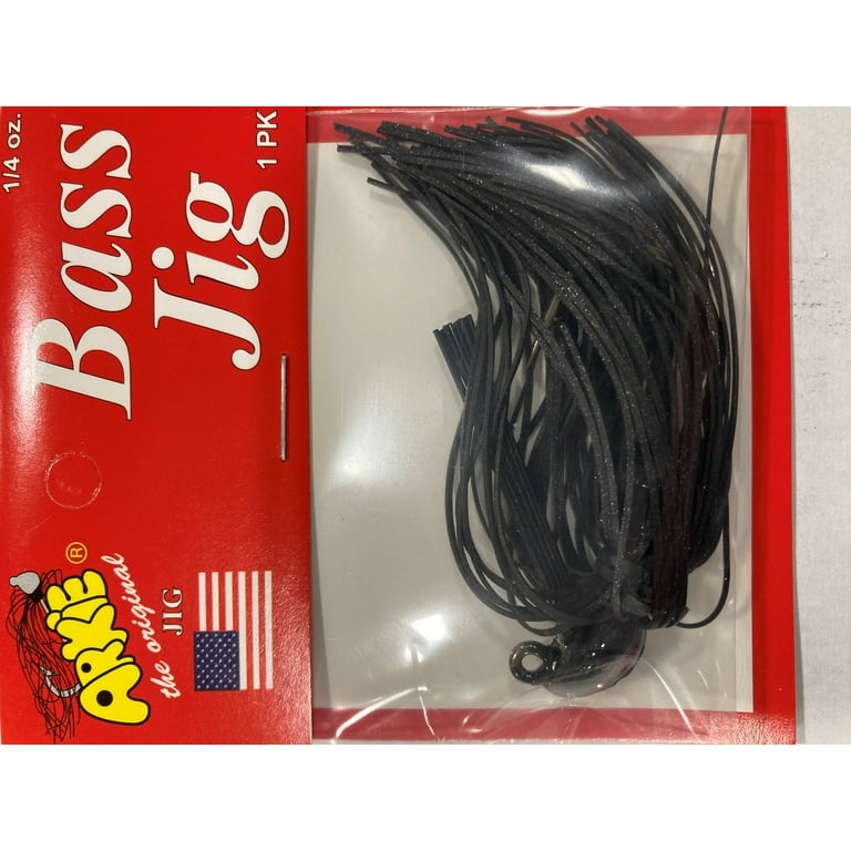 Arkie Lures Rattle Band Bass Jig, Size 1/4 oz., Color Black