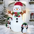 thumbnail image 5 of Joyfy 6 ft Christmas Inflatables Snowman Outdoor Decorations,Christmas Snowman Penguin Blow Ups Yard with Built-in LEDs for Holiday Party Garden Lawn Decor, 5 of 8