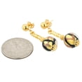 thumbnail image 2 of GlassOfVenice Murano Glass Canaletto Earrings - Gold Black, 2 of 4