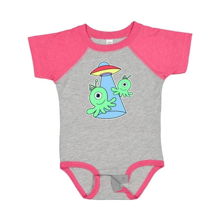 

Inktastic Aliens with Spaceship Illustration Gift Baby Boy or Baby Girl Bodysuit