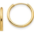 thumbnail image 4 of 14K Yellow Gold Madi K Polished Endless Hoop 3 Pair Earring Set Made In United States se1293, 4 of 5
