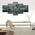 thumbnail image 4 of TISHIRON 5PCS Framed Canvas Wall Art Set,60"x32" Columbus Ohio Panorama Cityscape Canvas Art Decor, 4 of 7
