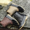 thumbnail image 4 of AUDeals Women's Duck Boots, Lace Up Waterproof Snow Shoes with Two Tone Style and Mid Calf Winter Comfort, 4 of 9
