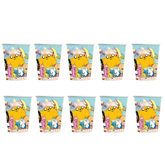 Adventure Time Party Supplies Cups Birthday Tableware Disposable Paper Mouthwash Drinking Cups