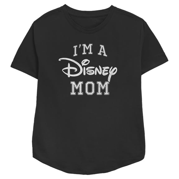 Women's Disney Mom Fan Graphic Tee Black X Large