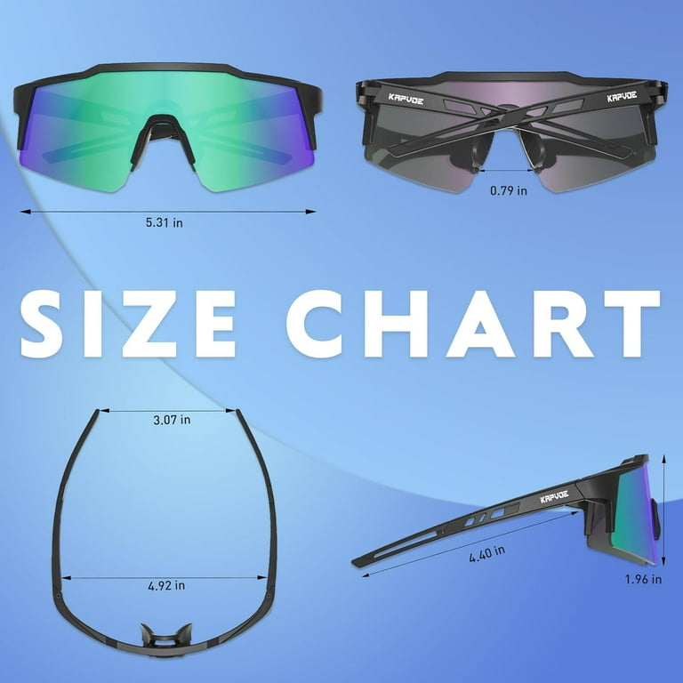 KAPVOE Kids Baseball Glasses Polarized Sports Sunglasses Boys Girls Youth Cycling Shades Running Softball UV400 Age 6 14