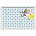 thumbnail image 2 of PinPix 28x18 Custom Cork Bulletin Board Light Blue Polka Dot Poster Board Has a Fabric Style Canvas Finish, Framed in Light Blue Polka Dot, by ArtToFrames (PinPix-344), 2 of 6