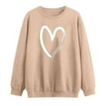 thumbnail image 4 of Rovga Cute Long Sleeve Women Sweatshirts Fashion Womens Warm Sweatshirt Casual O Neck Soft Love Heart Printed Shirt Ladies Winter Sweatshirts Tops, 4 of 5