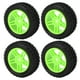 thumbnail image 3 of DEWIN 4PCS 75mm RC Car Tire U Type Rubber RC Vehicle Wheel Control Remoto Neumático de Coche para 144001 1/14 RC Car(Verde), 3 of 5