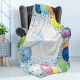 thumbnail image 4 of Party Soft Flannel Fleece Throw Blanket, Happy Celebration Event Theme with Colorful Flying Balloons Party Stars, Cozy Plush for Indoor and Outdoor Use, 50" x 70", Multicolor, by Ambesonne, 4 of 5