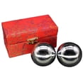 thumbnail image 2 of Chinese Baoding Balls Hollow/Solid Health Exercise Massage Balls with Carry Case for Hand Therapy Exercise-Good, 2 of 4