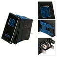 thumbnail image 3 of SPST On Off, DC12-24V Double Light Single Throw Rocker Switch Panel Plug and Play Black Shell IP65 Waterproof Overload Protection  for Cars Motorcycles Yachts Blue, 3 of 7