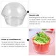 thumbnail image 4 of 1 Ensemble 20 Pcs Gobelets Ronds en Plastique Jetables pour Gâteau Pudding avec Couvercles (Transparent), 4 of 5