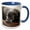 Blue/White, variant on 3drose, Cute Black Labrador Retriever Face Pet Dog Photo, 11oz Magic Transforming Mug