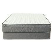 Continental Sleep, 10-Inch Medium Plush Hybrid Euro Top Foam Encased innerspring mattress/Improves Sleep By Reducing Back Pain & 8" Wood Box Spring Set, King