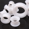 thumbnail image 7 of SmartBy 1Pair Silicone Flesh Tunnel Double Flared Saddle Ear Plug Gauge Unisex Piercing, 7 of 7
