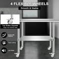 thumbnail image 5 of Jacgood Stainless Steel Work Table w/ Wheels |36x24inch | Food Prep NSF | Utility Work Station ,Adjustable Undershelf,Easy to Install, 5 of 8