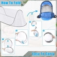 thumbnail image 3 of Mosquito Nets Large Pop Up Mosquito Tent Portable Sleeping Mosquito Bed Net Foldable Fine Mesh Travel Netting Tent for Bed Camping Travel Patio,Black,78 * 31 * 22inch(Bottom Fixed Size), 3 of 8