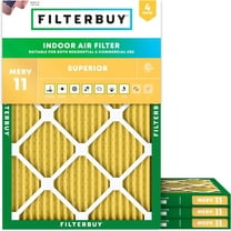 Filterbuy 12x14x1 MERV 11 Allergen Defense, Pleated HVAC AC Furnace Air Filters (4-Pack)