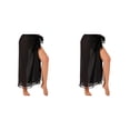 thumbnail image 1 of Qarigey para niñas Faldas de playa de verano transpirables bohemias elegantes Faldas largas negras Largo negro 2piezas, 1 of 6