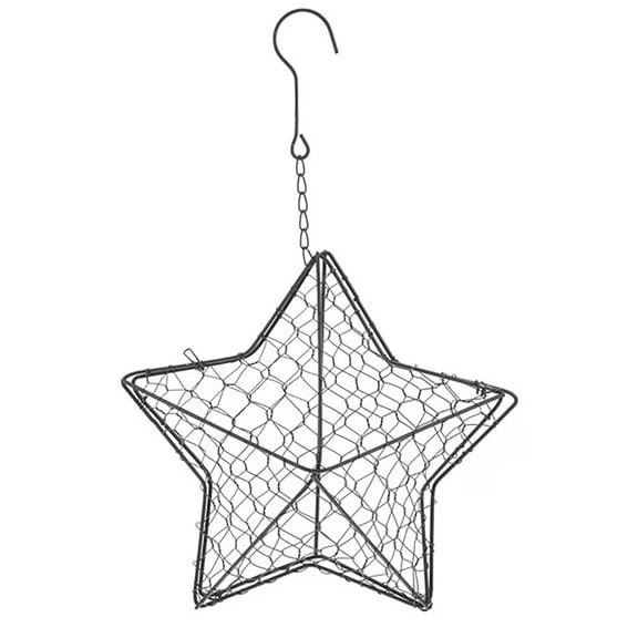 Torch Handmade Fiber Bird Nesting Star, 10.2x10.6 inch Bird Nest Box for Outside, Compact and Lightweight Design, Perfect Fit for Garden and Balcony, Black