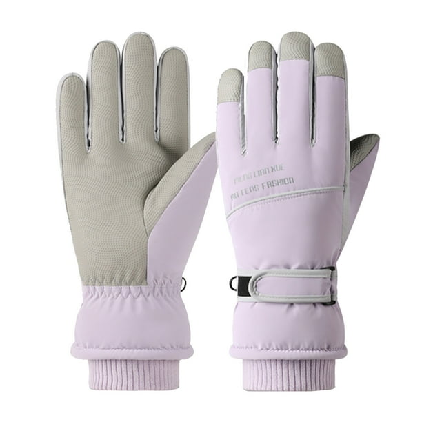 Guantes de esquí de invierno para ciclismo al aire libre, antideslizantes, de terciopelo, gruesos, resistentes al viento y cálidos, resistentes al agua, sin necesidad de quitárselos para usar el telé