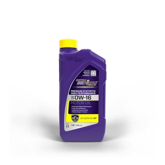 Royal Purple Oil 01016 SAE 0W-16; Synthetic; 1 Quart Bottle; Single