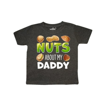 

Inktastic Nuts About My Daddy Peanut Almond Pistachio Gift Toddler Boy or Toddler Girl T-Shirt