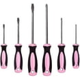thumbnail image 1 of Pink Power Magnetic Screwdriver Set - 6 Piece Phillips And Flathead Hand Tool Set For Women, 1 of 5