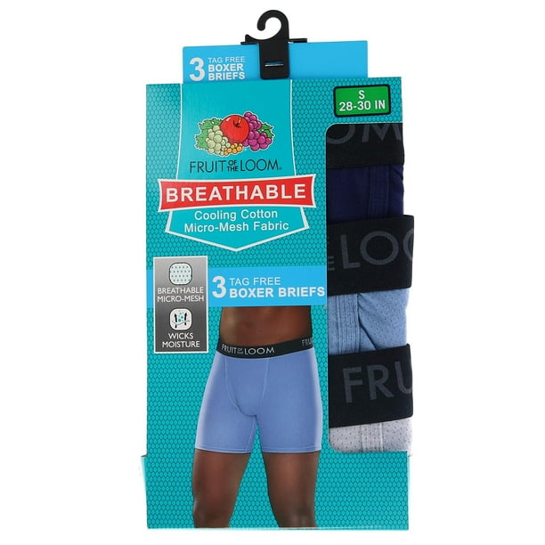 Fruit of the Loom Men's Breathable Micro-Mesh Assorted Color Briefs, 4 Pack