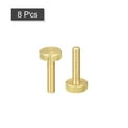 thumbnail image 3 of Uxcell Knurled Thumb Screws, M4x20mm Flat Brass Bolts Grip Knobs Fasteners 8Pack, 3 of 4