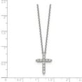 thumbnail image 2 of 14K White Gold Necklace Cable Themed Diamond Round 18 In 13 mm 1, 2 of 2