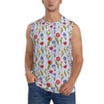 thumbnail image 2 of Goofa Tulips Flowers Printed Men's Sleeveless T-Shirt - Athletic Gym Workout Tank Top for Men - Moisture-Wicking, UPF 30+ Quick-Dry Muscle Tee-Small, 2 of 8