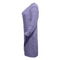 thumbnail image 4 of Women Long Sleeve Knitted Dress Crochet Pattern Solid Ribbed Casual Dress, 4 of 5